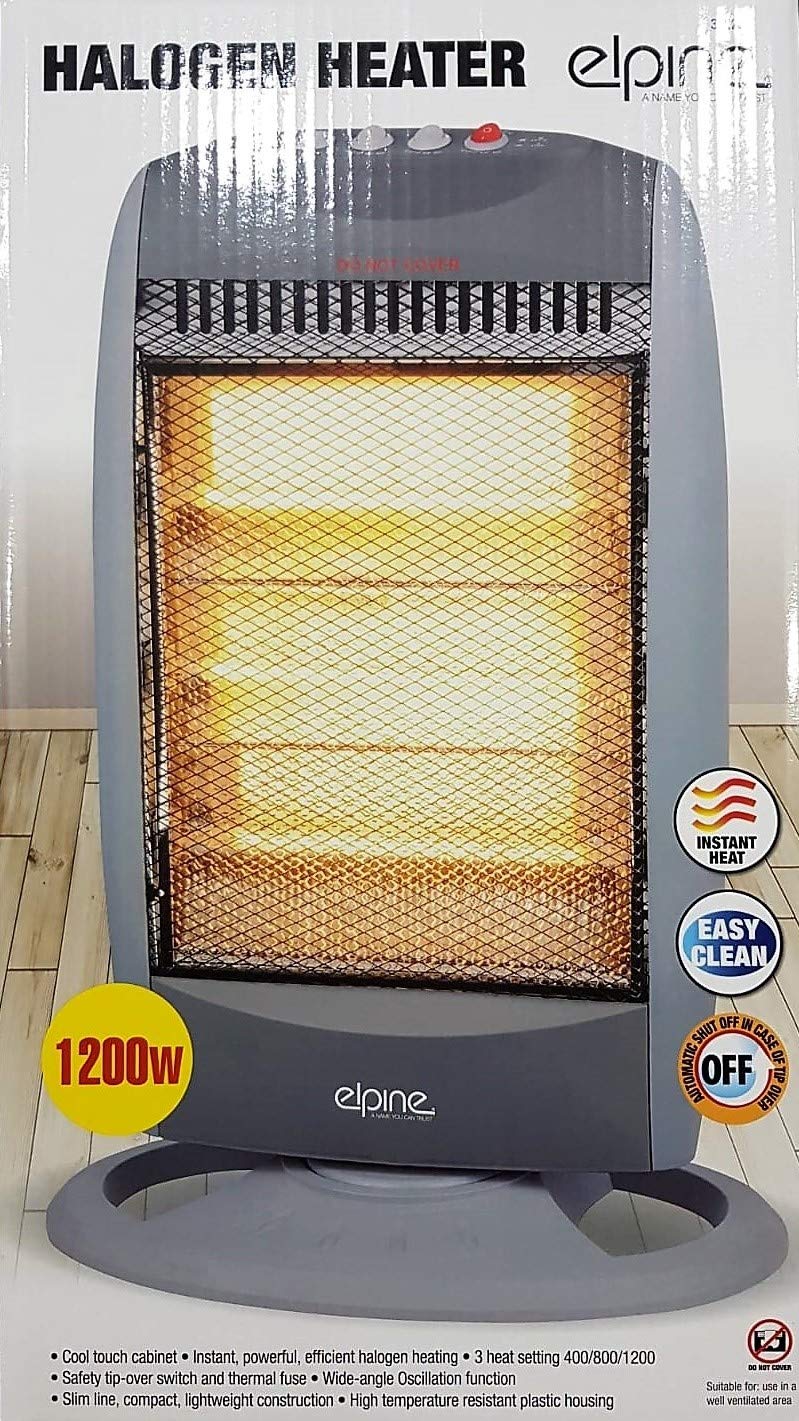 Halogen Heater 400W/800W/1200W Winter Home Office OSCILLATING Rotating New