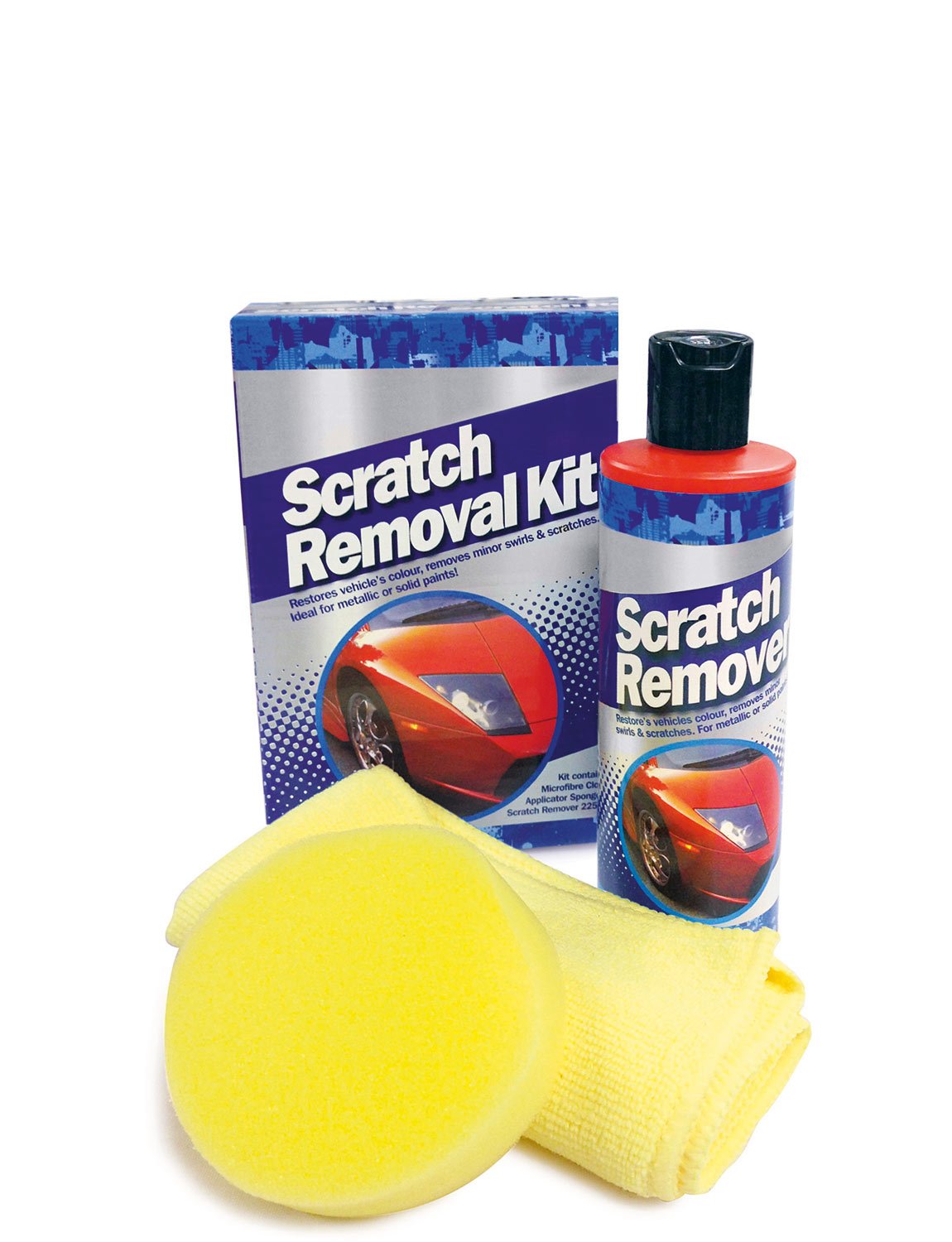 Streetwize - Scratch Removal Kit - Removes Minor Swirls & Scratches, Light Oxidation, Insects, Ingrained Road Grime and Tar Spots - Ideal For: Cars, Vans and 4x4's