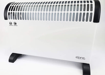 Elpine 2000w Convector Heater Portable Thermostat convection Wall floor electric mains
