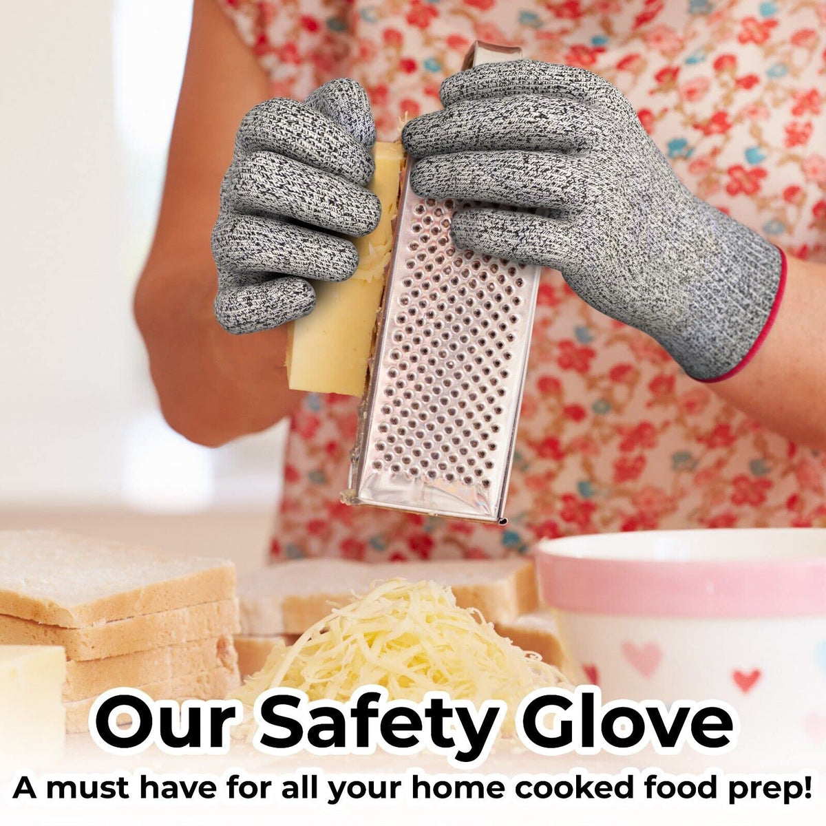 HomeVibe Cut Proof Gloves Cut Resistant Gloves Grade 5 Protection All Sizes
