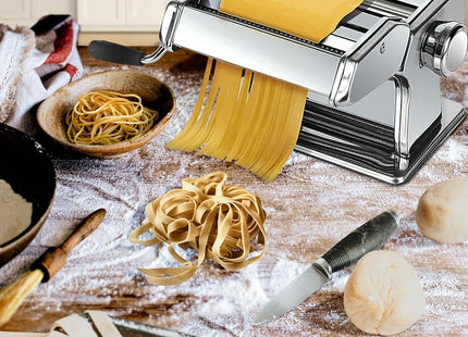 Pasta Maker - Durable and Versatile Machine for Homemade Pasta - Adjustable Thickness Settings, Easy Crank Handle, and Timeless Design - Perfect for Creating Restaurant-Quality Pasta at Home