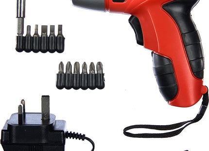 Mini Rechargeable Cordless Electric Screwdriver Drill Power Tool Charger + Bits