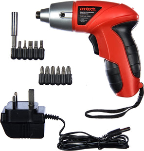 Mini Rechargeable Cordless Electric Screwdriver Drill Power Tool Charger + Bits