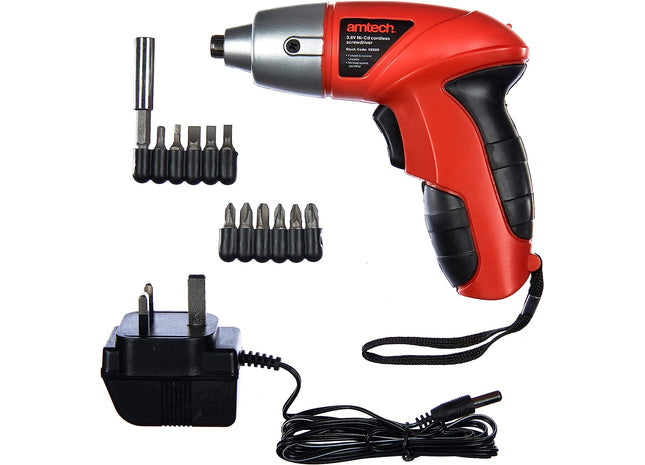 Mini Rechargeable Cordless Electric Screwdriver Drill Power Tool Charger + Bits
