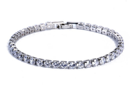 4mm Cubic Zirconia Tennis Bracelet Iced Out Chain Bracelets For Women Men Gold Silver Color Men Bracelet CZ Chain Homme Jewelry