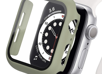 Tempered Glass+Matte Watch Cover  for Apple Watch Case 44mm 40mm 42mm 38mm  Bumper+Screen Protector for Iwatch SE 6 5 4 3 2 1