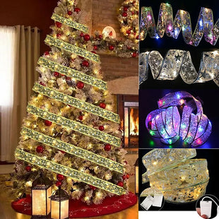 LED Ribbon Christmas Tree Topper