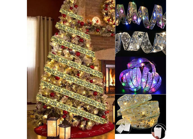 LED Ribbon Christmas Tree Topper