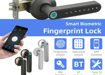 Smart Bluetooth Biometric Door Handle Fingerprint Lock