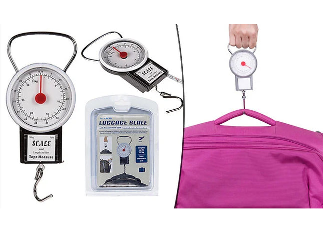 2-in-1 Luggage Scales & Tape Measure Device