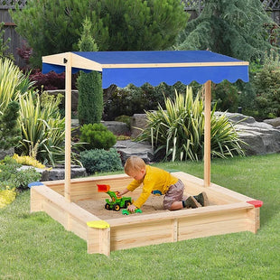 Square Sandbox With Canopy
