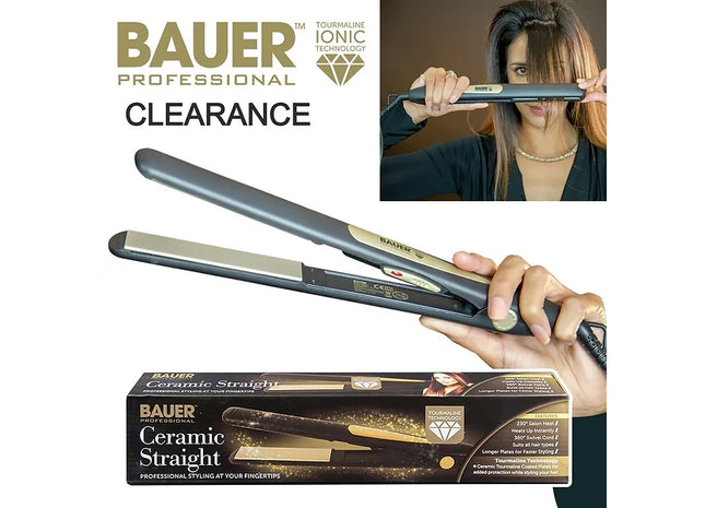 Professional 230 Degree Ceramic Straighteners Salon Heat Black and Gold