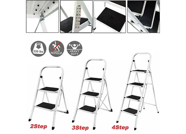 2 3 4 Step Ladder Heavy Duty Folding Steps