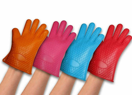 Silicone Heat-Resistant Waterproof Cooking Gloves