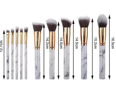 10Pcs Kabuki Make up Brush Set
