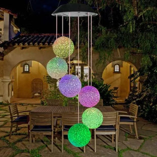 Solar Powered LED Wind Chime