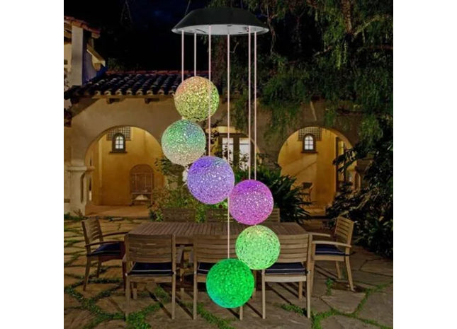 Solar Powered LED Wind Chime