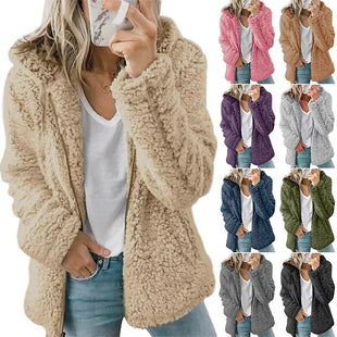 Womens Teddy Bear Fluffy Coat