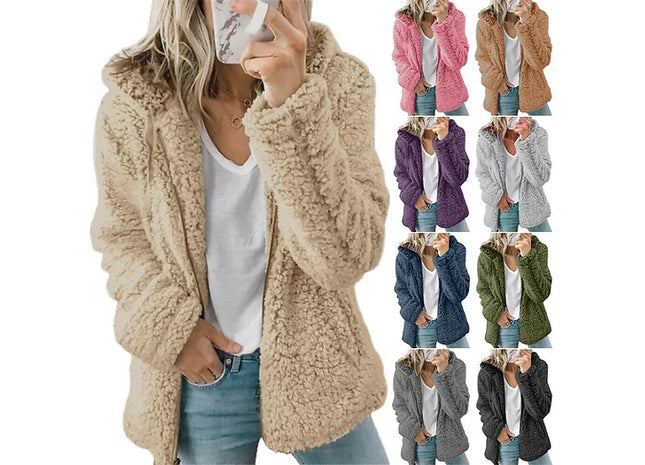 Womens Teddy Bear Fluffy Coat