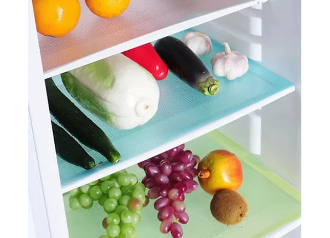 4pc Kitchen Pad Anti Slip Fridge Liner Drawer Mat Antibacterial