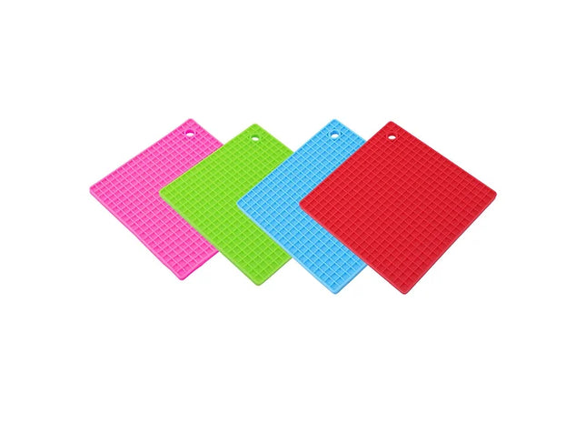 Square  Heat Resistant Silicone Trivet Mat