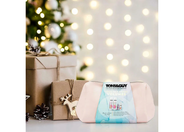TONI&GUY Your Hair Speaks Volumes Shampoo, Conditioner & Hairspray 4pcs Gift Set