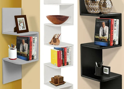 2/3/5 Tier Floating Corner Shelves