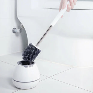 Silicone Toilet Brush With Built-in Conceal tweezers