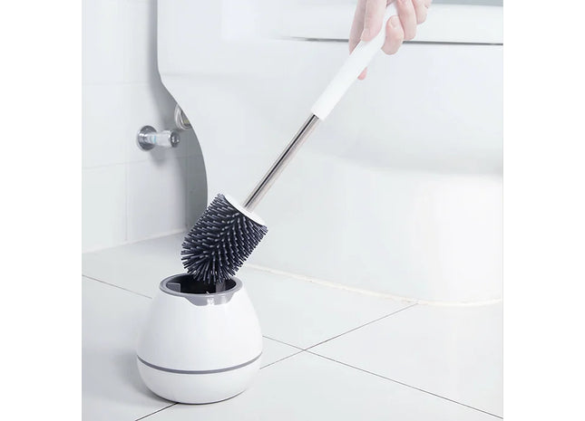 Silicone Toilet Brush With Built-in Conceal tweezers
