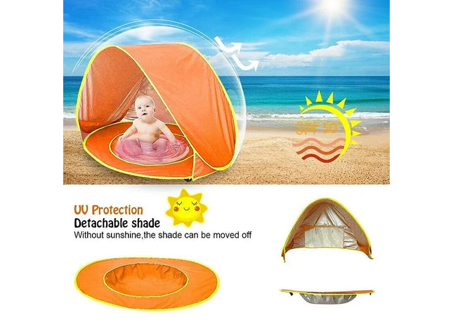 Pop-Up Lightweight Baby Beach Tent with pool