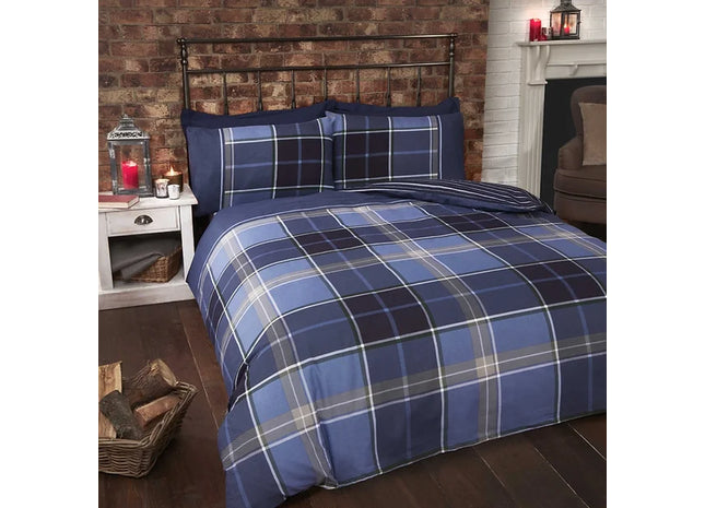 Luxury Argyle Blue Duvet set