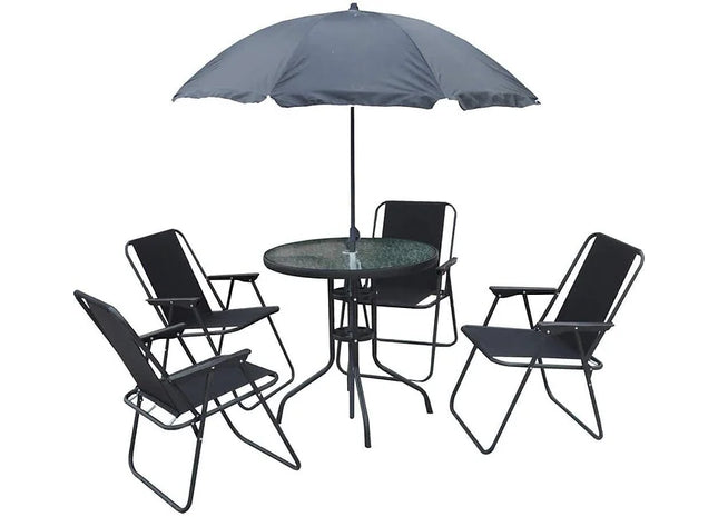Round Table 4 Chairs With Parasol New