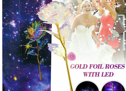 LED Enchanted Eternal 24K Gold Foil Rose