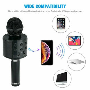 Wireless Bluetooth Karaoke Microphone With Built-in KTV Speaker