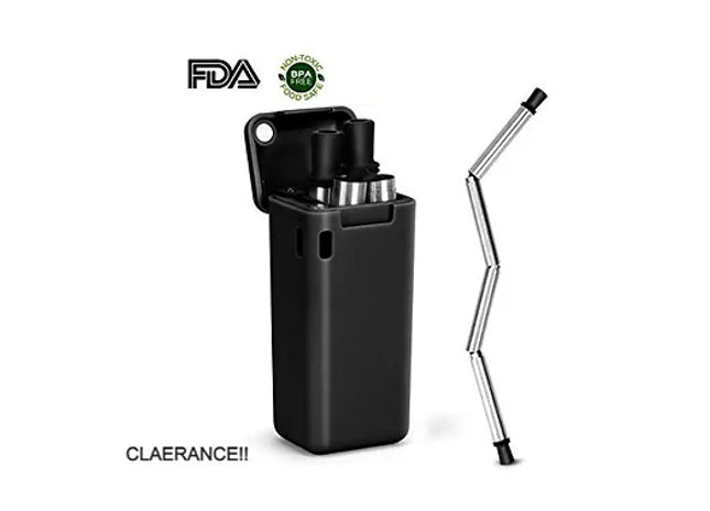 Clearance!! Reusable Collapsible Straw!