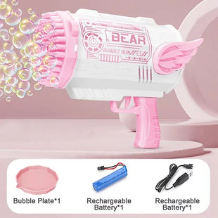 80Hole Electric Bubble Bazooka Gun