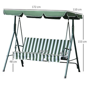 3-Person Metal Porch Swing