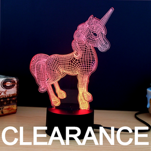 Cute Unicorn 3D Night Light