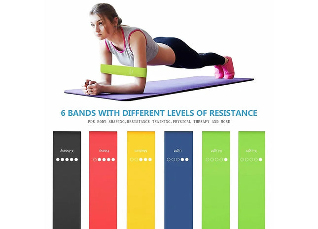 Set of 6 Resistance Exercise Bands
