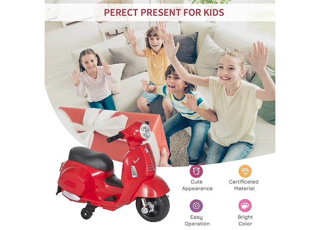 Vespa Primavera Licenced Kids' 6V Electric Ride-On Retro Moped