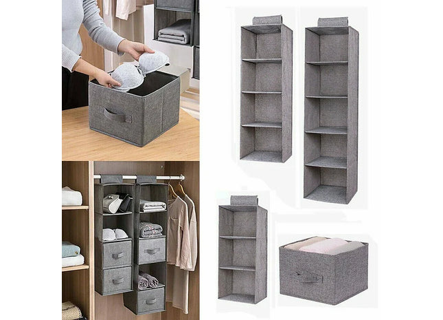 Tidy Hanger Hanging Wardrobe Storage Shelf