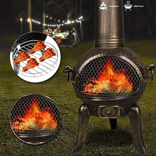 Gold Cast Iron Steel Fire Pit