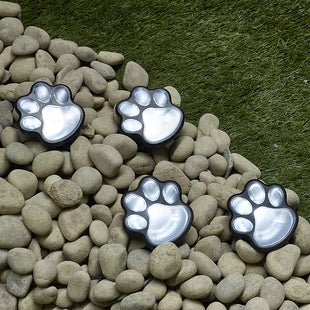 4 LED Solar Paw Lights