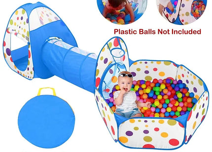 Kids' 3-in-1 Pop-Up Play Tent With Tunnel & Ball Pit