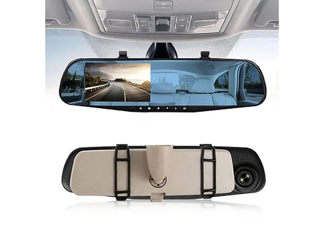 HD Mirror Dash Cam with Front and Rear Camera