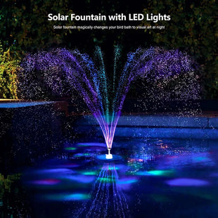 LED Solar Panel Powered Water Feature