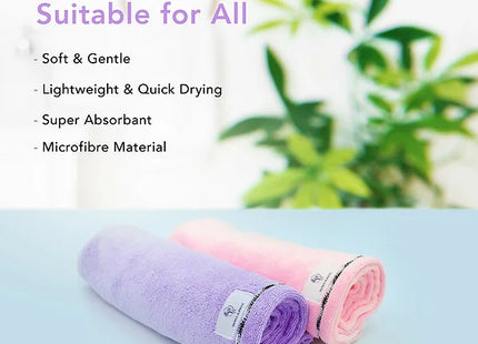 2 Pck Microfibre Hair Towel