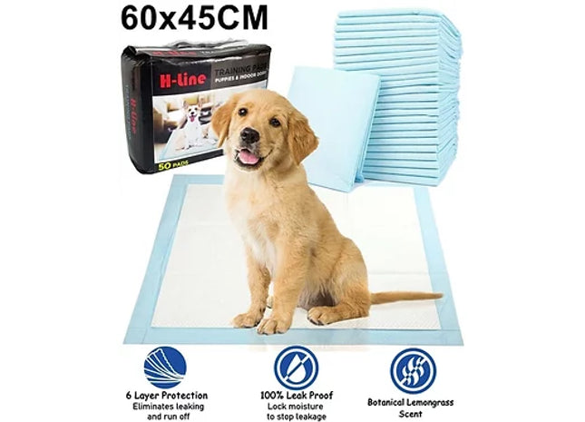 50-Pack of Puppy Training Pads