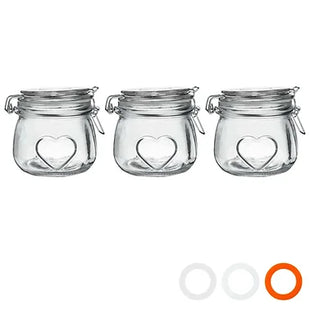 Heart Design Glass Storage