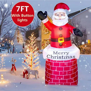 7Ft Inflatable Christmas Santa Claus